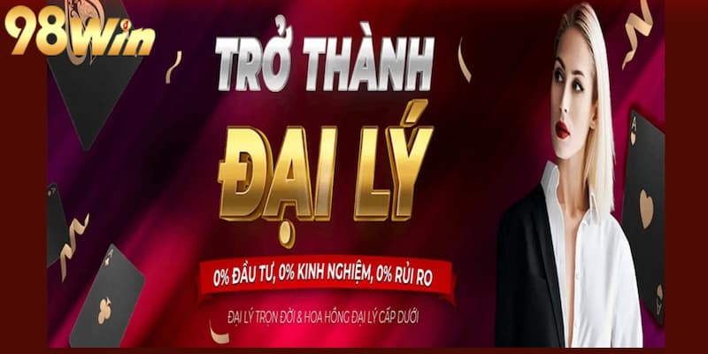 Nhận tiền hoa hồng đại lý 98win
