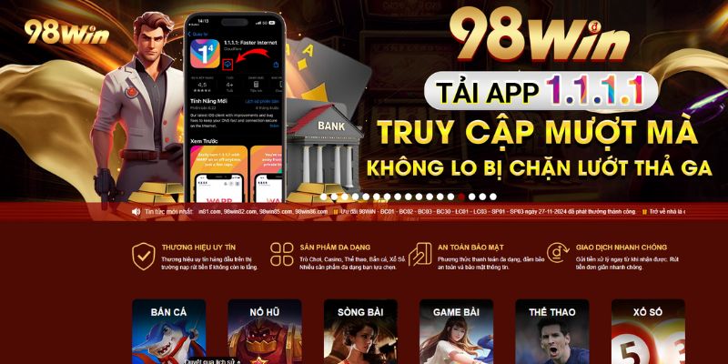 Nhiều khuyến mãi đặc sắc cho game bài 98win