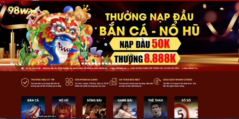 Đăng ký khuyến mãi 98win nhận 58k