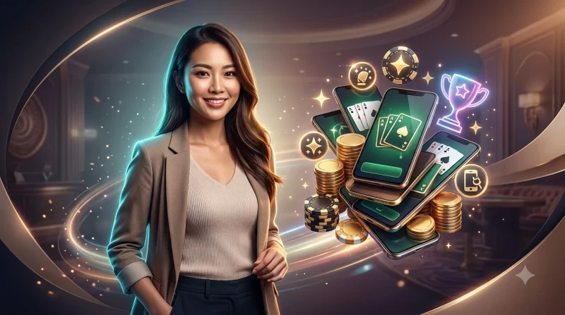 Ba lá bài đặt trên bàn nỉ xanh minh họa khái niệm cơ bản của game ba cây