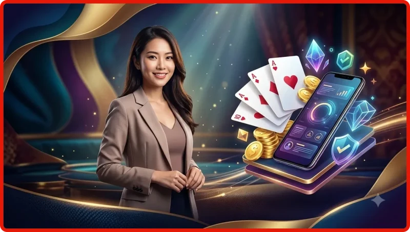 Ba lá bài đặt trên bàn nỉ xanh minh họa khái niệm cơ bản của game ba cây