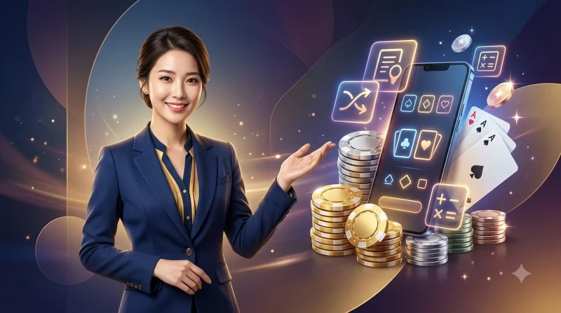 Minh họa cách tính điểm và quy tắc rút lá thứ ba trong baccarat