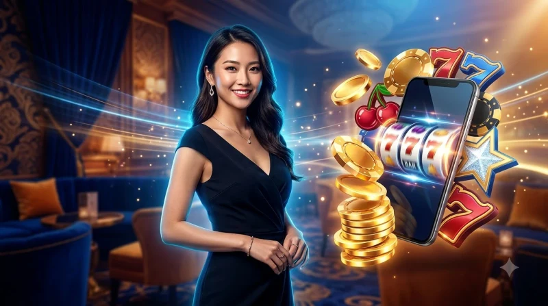 Minh họa chơi có trách nhiệm với biểu tượng cân bằng và giới hạn ngân sách trong game nổ hũ